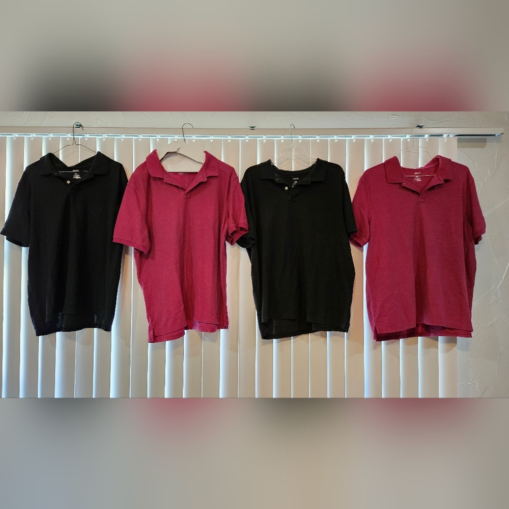 Sonoma Mens XXL polo Top Bundle Maroon And Black